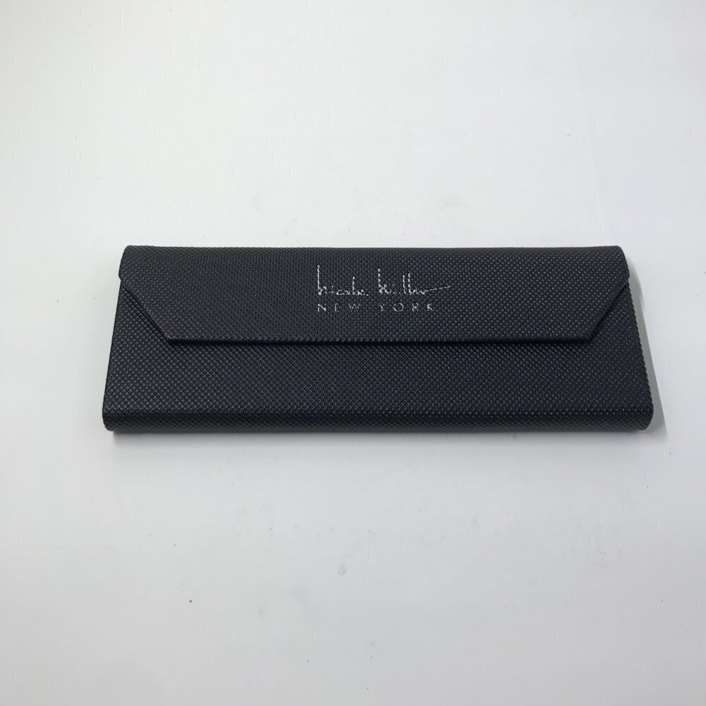Nicole Miller New York eyeglass case triangle folds flat glass case sunglasses - Picture 7 of 12